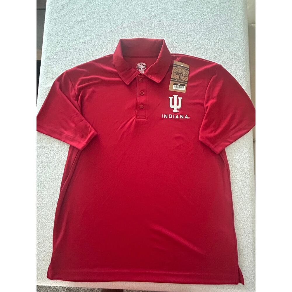 Indiana Hoosiers Red Small Rivalry Threads Polo Shirt (NWT)